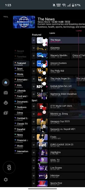 Screenshot of TCL Channel Mod